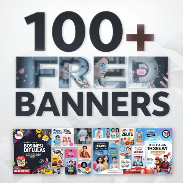 100+ Multipurpose PSD Banners Bundle